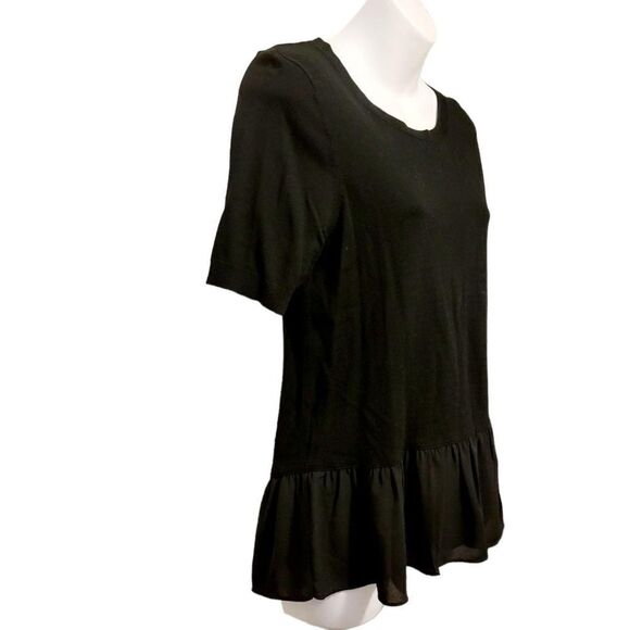 2/$20 Ann Taylor Loft Plain Black Blouse Top Size: Small - Picture 2 of 5